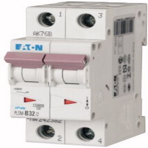 Eaton Installatieautomaat PLSM-B32/2-MW , B 32A , 2 Polig , 10 kA