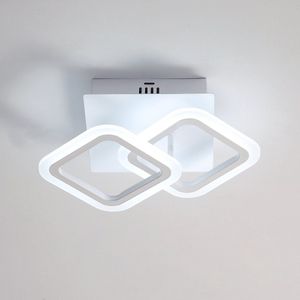 Delaveek-Vierkante LED Acryl Plafondlamp - 24W 3000lm- 2 Koppen - Wit 6500K