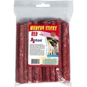 Antos Munchy sticks 10 mm rood 25 stuks - kauwstaafjes voor honden