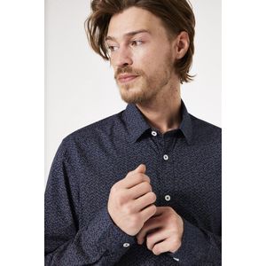 GARCIA - Overhemd - Blauw - Regular Fit - 100% Katoen