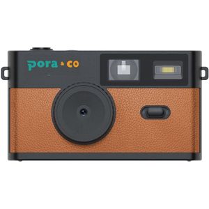 Pora&Co Digitale Camera - Schermvrij - Oplaadbaar - 2000 Foto's - Fotocamera - Vintage - Duurzaam - Bruin