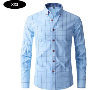 Nivard Overhemd Heren - Volwassenen - Lange Mouwen - Strijkvrij - Lange Mouw - Lichtblauw - Maat XXS