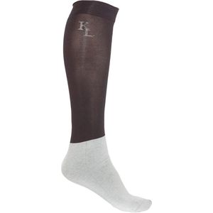 Paardrijsokken Kingsland Classic Zwart/Grijs - 36-41