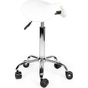 Kapperskruk - Verstelbare Zithoogte - Ergonomisch - Zwart - Skai-Leer