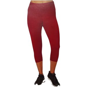 Bordeaux rode sportlegging dames. 3/4 lengte MAAT M