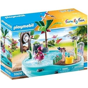 PLAYMOBIL Family Fun Leuk Zwembad met Watersplash - 70610