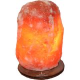 Himalaya Salt Dreams - Zoutlamp - Tafellamp - 4-6Kilo - 25cm Hoog - Houtenvoet