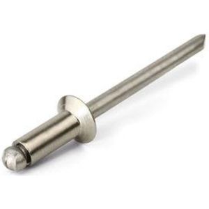 (24 STUKS) 4X18 POPNAGEL VERZONKEN KOP (BLINDKLINKNAGEL) RVS-A2/RVS-A2 (AISI 304) DIN 7337 (ISO 15984) KLEMBEREIK 12,0-14,0
