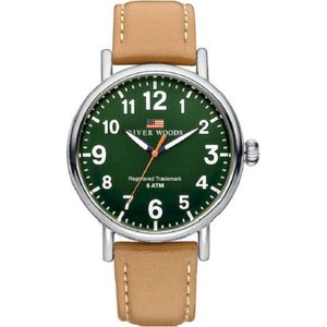 River Woods Sacramento RW420020 Horloge - Leer - Bruin - Ø 42 mm