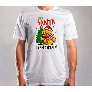 Dear santa I can explain - T Shirt - MerryChristmas - ChristmasVibes - Funny - Sarcasm - VrolijkKerstfeest - Kerstmis - Grappig - Sarcasme