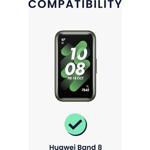 kwmobile 2x armband geschikt voor Huawei Band 8 - Bandjes voor fitnesstracker in zwart / grijs / zwart / blauw