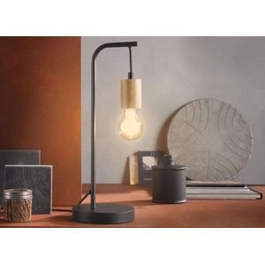LIVARNO LUX® LED-tafellamp Houtkleur lampkop - Lamp - Sfeerlamp - Moderne lamp -  Industriële lamp