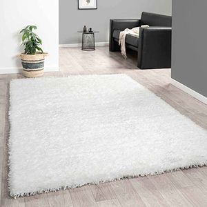 Flycarpets Nox Vloerkleed - 160x230cm - Wit - Hoogpolig