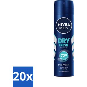 NIVEA Men Deodorant Spray Dry Fresh 150 ml - Bulkverpakking - 20 stuks