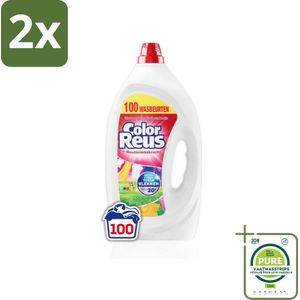 Witte Reus Vloeibaar Wasmiddel Color Reus 100 wasbeurten 4,5 liter - Voordeelverpakking - 2 stuks - Wasmiddel - Vloeibaar wasmiddel
