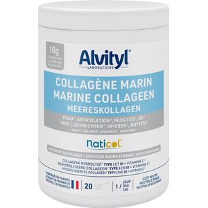 Alvityl Marine Collageen - Supplement voor Stevige huid - Sterke spieren - Soepele gewrichten - Poeder - 220g - 20 Doseringen
