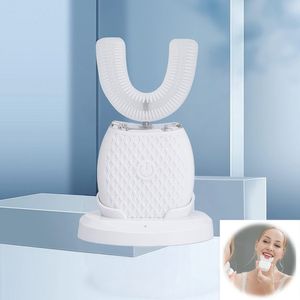 Automatische ultrasone 360 Sonic-tandenborstel, waterdichte oplaadbare elektrische tandenborstel, tandenbleekborstel voor op reis en thuisgebruik (wit)