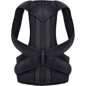Rugbrace Posture Corrector Voor Vrouwen en Mannen | Verstelbare Bovenrug Straightener | Houding Corrector | Het Verstrekken Van Pijn Verlichting Van Nek, Schouder, En De Bovenrug | ZWART，L-code