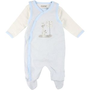 Fixoni - Tweedelig romperpakje Giraf - blauw maat 50