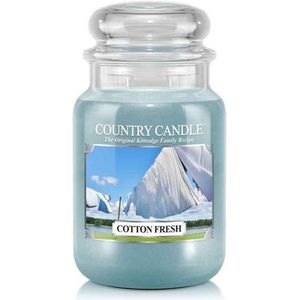Yankee Country Candle Geurkaars Cotton Fresh 652g - twee lontjes