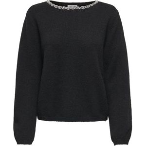 Jacqueline de Yong - Jdyalva Life Embellish - Pullover - Zwart - Dames