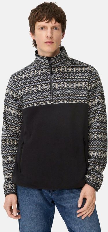camel active Fleece troyer met ritszakken - Maat menswear-M - Marineblauw