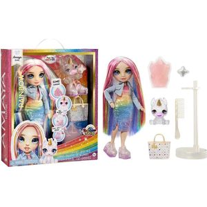 Rainbow High Doll Model with Slime and Pet - Amaya (Rainbow) - 28cm Glitter Doll with Sparkling Slime, Magic Pet & Accessories - 4-12