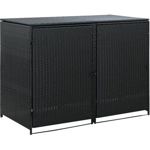 Prolenta Premium - Containerberging dubbel 148x80x111 cm poly rattan zwart