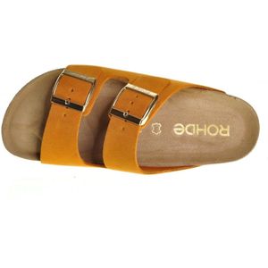 Muiltjes - Effen - Leer en Suède - Platte Hak