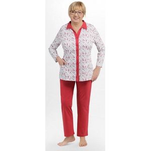 Martel- Elzbieta dames pyjama- rood- 100 % katoen 4XL