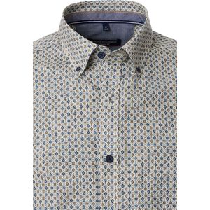 casual overhemd Casa Moda blauw geprint wijde fit