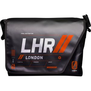 Schoudertas heren met laptopvak Airbag LHR London - 15 of 17 inch - Waterafstotend - SALE