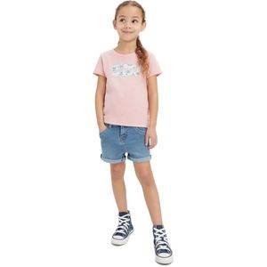 Levi´s ® Kids Girlfriend Korte Jeans Blauw 6 Years Meisjes