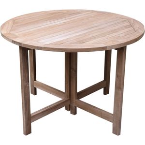 Kupu-Kupu klaptafel 110 cm rond teak