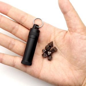 Dice Tray Mini Dobbelstenen Set - Kleine Metalen DND Dobbelstenen - Draagbare Antieke Koper Metalen Dobbelstenen Set - Sleutelhanger dice tray