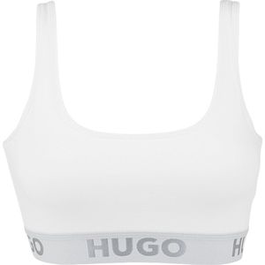 Hugo Boss dames HUGO sporty logo bralette wit - XS