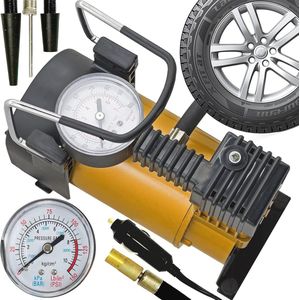 Luchtcompressor 12V met 3 ventieladapters voor auto, fiets en meer - Stil en compact