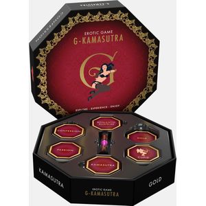 G Kamasutra spel - erotisch spel voor koppels - truth or dare - erotiek -spelletjes voor volwassenen - binddoek en zandloper inbegrepen