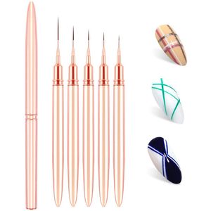 Nailart kwastenset - veelzijdig en duurzaam - set van 5