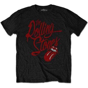The Rolling Stones - Script Logo Heren T-shirt - M - Zwart