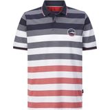 VISTELLO - Poloshirt - Donkerblauw - Gestreept - Katoen - Strijkvrij