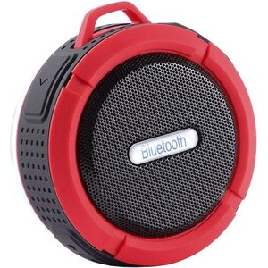 Draadloze waterdichte luidspreker met zuignap - Rood
