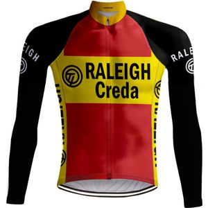 Retro Wielershirt Lange Mouwen TI-Raleigh Rood - REDTED - S