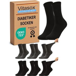 Gezondheidssokken voor heren met brede schacht en elastische band zonder rubber