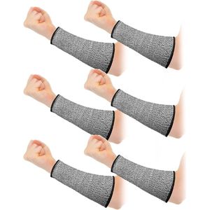 Mouwen - Snijbestendige mouwen - 3 paar armbeschermers - Geschikt voor armbeschermers Krasbestendig Snijbestendig Steekbestendig Glas Bouwplaats Houtbewerking Handling - Bescherming 5 niveaus armbeschermers (grijs, 7,9 inch)