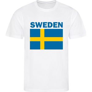 Zweden - Sweden - - T-shirt Wit - Voetbalshirt - Maat: XL - Landen shirts
