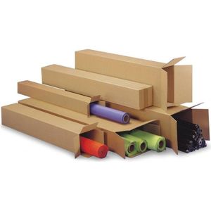 Verzenddoos/verpakkingsdoos langwerpig 80 x 10 x 10 cm - Langwerpige kartonnen doos - Verzenden en verpakken - Verpakkingsmateriaal