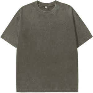 Oversized Katoenen T-shirts voor Heren en Dames - Korte Mouwen Casual Basic Tee Tops