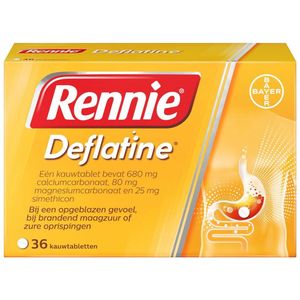 Rennie Deflatine Kauwtabletten - 2 x 36 tabletten