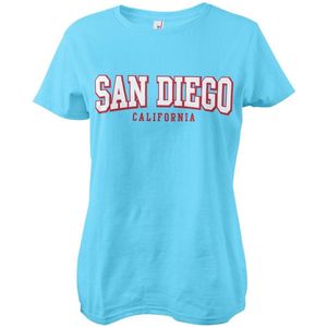 San Diego California Girly Tee Damen T-Shirt Skyblue-S